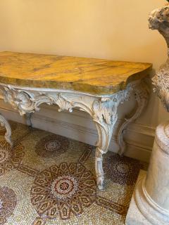 Elegant Fine Italian 18th Century White Painted Console Tables Roma 1750 - 2999451