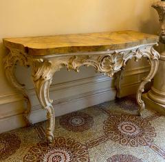 Elegant Fine Italian 18th Century White Painted Console Tables Roma 1750 - 2999453