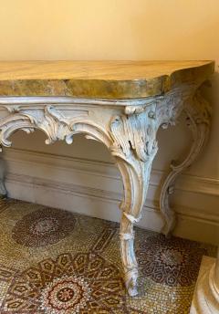 Elegant Fine Italian 18th Century White Painted Console Tables Roma 1750 - 2999455