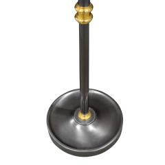 Elegant Floor Lamp in Gunmetal with Brass Accents 1980s - 1856846