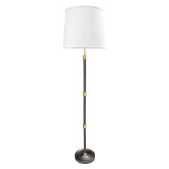 Elegant Floor Lamp in Gunmetal with Brass Accents 1980s - 1856853