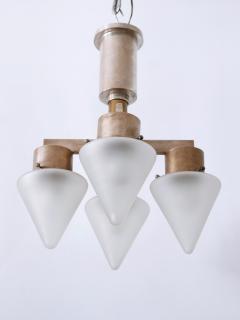Elegant Four Flamed Art Deco Chandelier or Ceiling Lamp Germany 1930s - 3320473