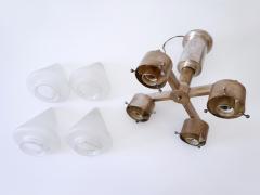 Elegant Four Flamed Art Deco Chandelier or Ceiling Lamp Germany 1930s - 3320488