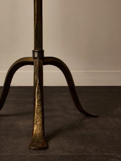 Elegant French Bronze Floor Lamp with Tripod Base and New Custom Shade - 4693347