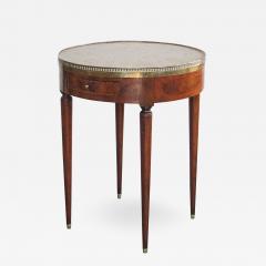 Elegant French Directoire Circular Bouillotte Table with Fossilized Stone Top - 1096334