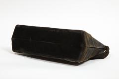 Elegant French Limoges Enamel and Black Suede Purse Handbag George Baring 1950 - 932041