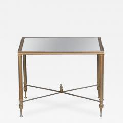 Elegant Gold Side Table with Antique Mirrored Glass - 874345