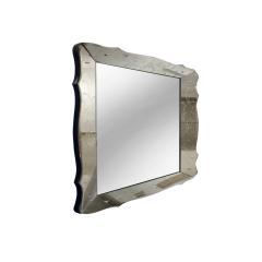 Elegant Hanging Mirror with Etched Design 1940s - 436813