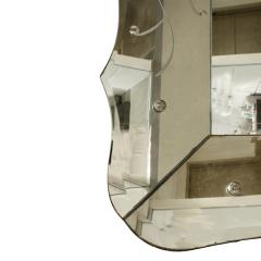 Elegant Hanging Mirror with Etched Design 1940s - 436816