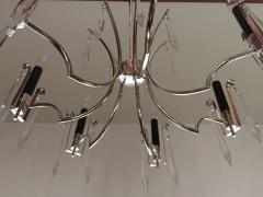 Elegant Hollywood Regency Silver Crystal Chandelier - 110627