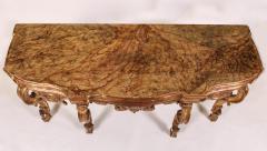 Elegant Italian 18th Century Giltwood Console Table - 3287884