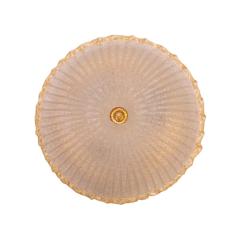Elegant Italian Artisan Glass Flush Mount Ceiling Fixture 1990s - 4323401