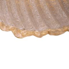 Elegant Italian Artisan Glass Flush Mount Ceiling Fixture 1990s - 4323404