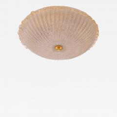 Elegant Italian Artisan Glass Flush Mount Ceiling Fixture 1990s - 4326621