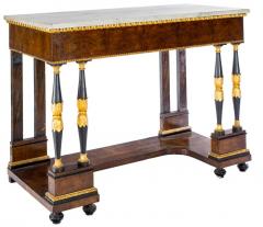 Elegant Italian Empire Consoles Tables with White Marble Top 1815 - 3346268