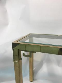 Elegant Italian Solid Brass Console Table with Greek Key Design - 452119