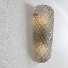 Elegant Mid Century Graniglia Rhombus Murano Glass Wall Sconces Set of 2 - 4754771