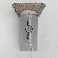 Elegant Mid Century Graniglia Rhombus Murano Glass Wall Sconces Set of 2 - 4754773