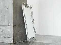 Elegant Mid Century Mirror in Metal by Mirox Belgium 1950s - 4582473