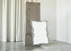 Elegant Mid Century Mirror in Metal by Mirox Belgium 1950s - 4582490