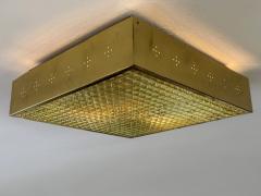 Elegant Mid Century Modern Brass Flush Mount or Ceiling Lamp Sweden 1960s - 4548115