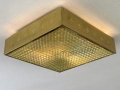 Elegant Mid Century Modern Brass Flush Mount or Ceiling Lamp Sweden 1960s - 4548117
