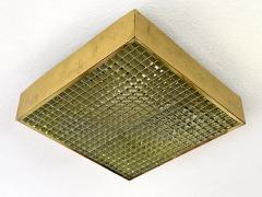 Elegant Mid Century Modern Brass Flush Mount or Ceiling Lamp Sweden 1960s - 4548118