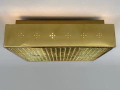 Elegant Mid Century Modern Brass Flush Mount or Ceiling Lamp Sweden 1960s - 4548138