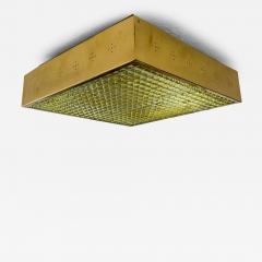 Elegant Mid Century Modern Brass Flush Mount or Ceiling Lamp Sweden 1960s - 4548188