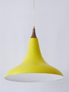 Elegant Mid Century Modern Perforated Aluminium Pendant Lamp Austria 1960s - 3243201