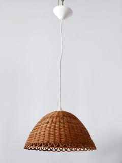 Elegant Mid Century Modern Rattan Pendant Lamp Hanging Light Scandinavia 1960s - 2967196