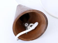 Elegant Mid Century Modern Teak Pendant Lamp or Hanging Light Scandinavia 1960s - 3205566