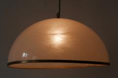 Elegant Mid Century Modern Textured Lucite Pendant Lamp or Hanging Light 1970s - 1945915