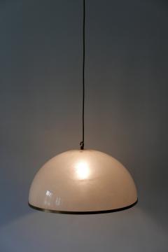 Elegant Mid Century Modern Textured Lucite Pendant Lamp or Hanging Light 1970s - 1945917