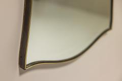 Elegant Mirror With Brass Bezel Italy 1950s - 3704154