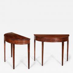 Elegant Pair of English 18th c Demilune Consoles - 3323619