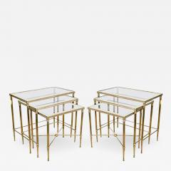 Elegant Pair of Italian Mirrored Nesting Tables - 455698