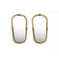 Elegant Pair of Murano Glass Mirrors in Gold Leaf Italy Torciglione Design - 4567231