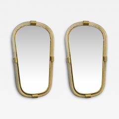 Elegant Pair of Murano Glass Mirrors in Gold Leaf Italy Torciglione Design - 4569896