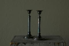 Elegant Pair of Silver Plated Candlesticks 1940s - 4677370