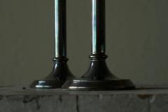 Elegant Pair of Silver Plated Candlesticks 1940s - 4677387