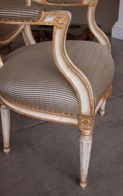 Elegant Pair of Swedish Gustavian Style Oval Back Armchairs - 384960