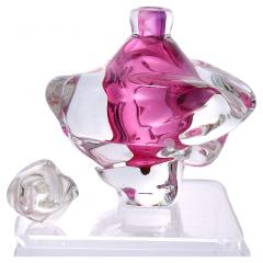 Elegant Pink Art Glass Perfume Bottle - 2925522
