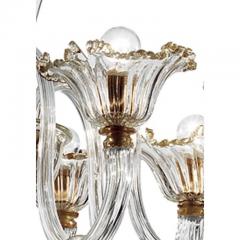 Elegant Romantic Murano Glass Chandelier With Floral Accents - 4630012