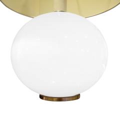 Elegant Table Lamp in White Glass with Brass Base 1960s - 1272365