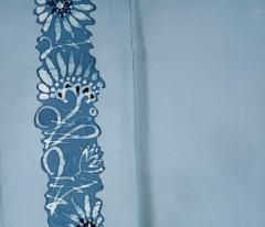 Elegant Vintage Japanese Silk Kimono with Shibori Band Design - 3081388