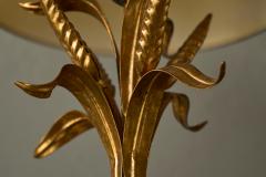 Elegant Wheat Themed Table Lamp in Gilt Metal Italy Mid 20th Century - 4582193