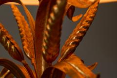 Elegant Wheat Themed Table Lamp in Gilt Metal Italy Mid 20th Century - 4582195