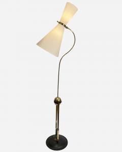 Elegant and original double light diabolo floor lamp France circa 1940 - 4385164