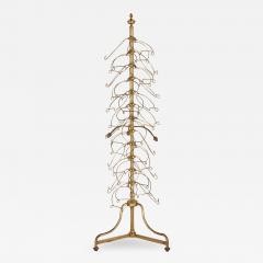 Elegant brass revolving display stand for plates - 2272106